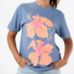 Taha'a Short Sleeve in Denim