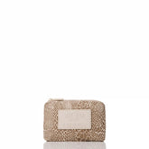Python Mini Pouch in Cocoa on Sandstone