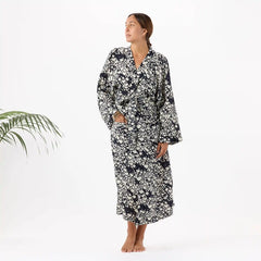 Staycation Robe | Textile Cone - White on Black