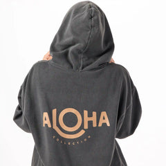 ALOHA Hoodie | Original ALOHA - Toffee on Black / SM