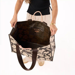 Puakenikeni Buds Carry It All Tote in Chocolate