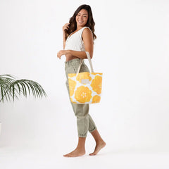 Pua Ilima Reversible Tote in Golden