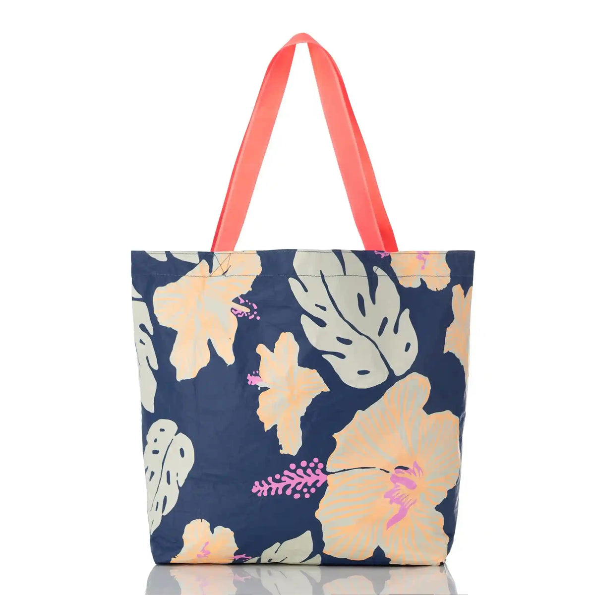 Papeʻete by Samudra Reversible Tote in Neon Moon on Navy