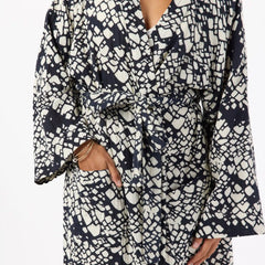 Staycation Robe | Textile Cone - White on Black