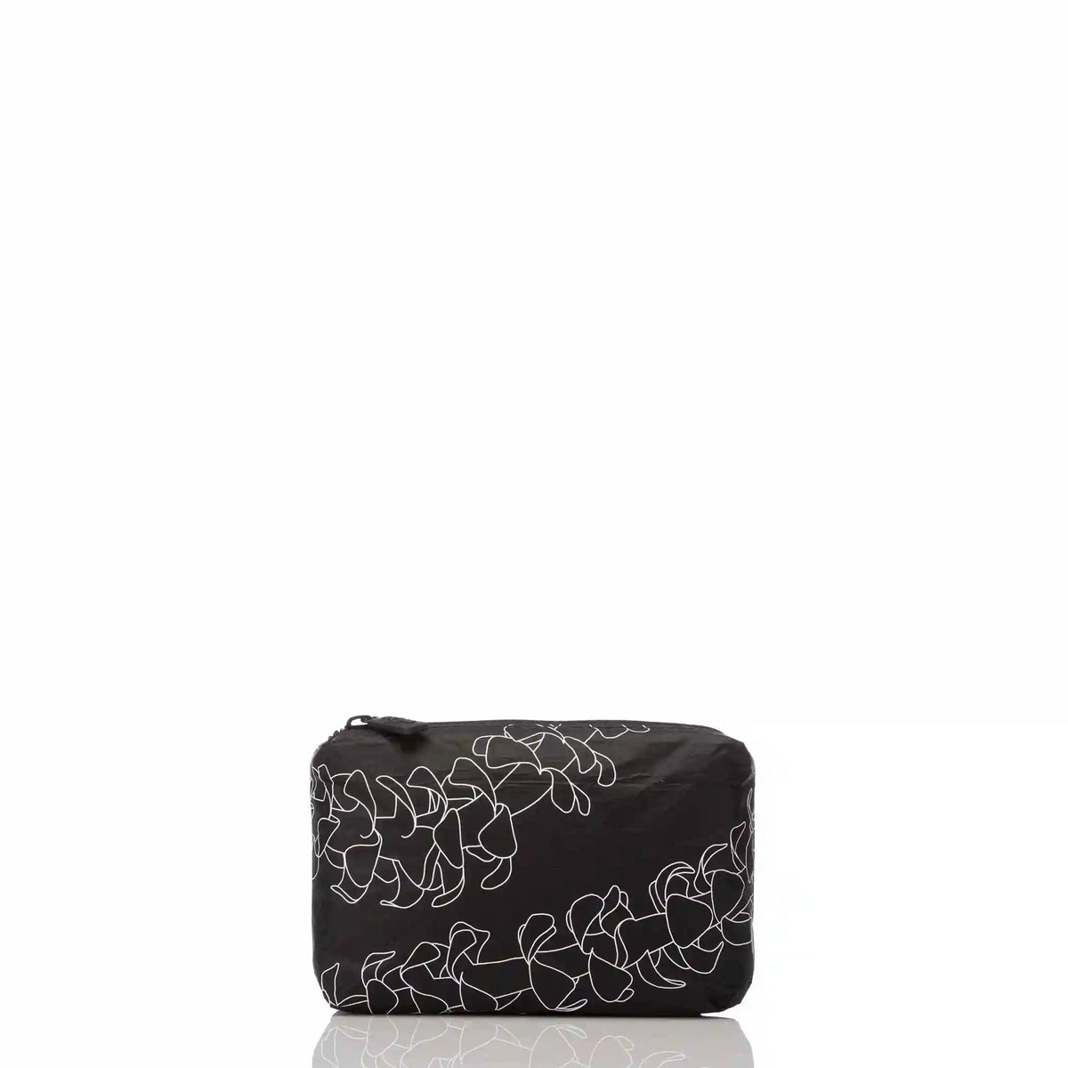 Mini Puakenikeni Pouch in White on Black